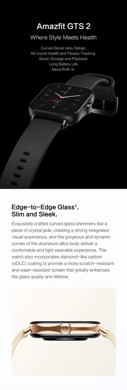 Amazfit GTS 2 Smartwatch with Health Tracking Features - Smarsty