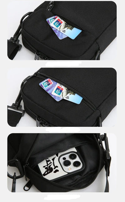 Compact Square Crossbody Bag With Oxford Cloth Durability - Smarsty