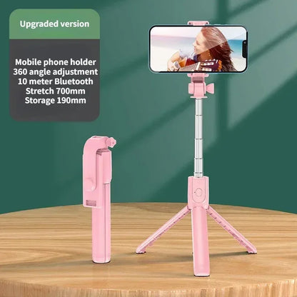 Selfie Stick Wireless Tripod Stand with Light Bluetooth Remote Extendable Tripod for iPhone Mobile Phone Tiktok Live Streaming - Smarsty