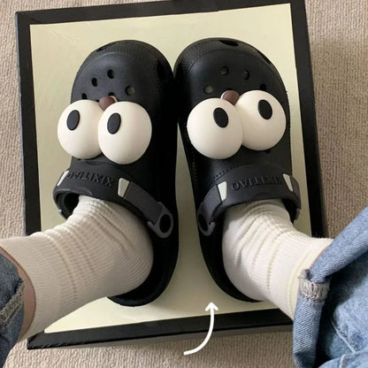 2PCS Shoe Charms DIY 3D Cute Funny Big Eyes Shoe Decorations Accessories Charms for Clogs Bogg Bag Slides Sandals