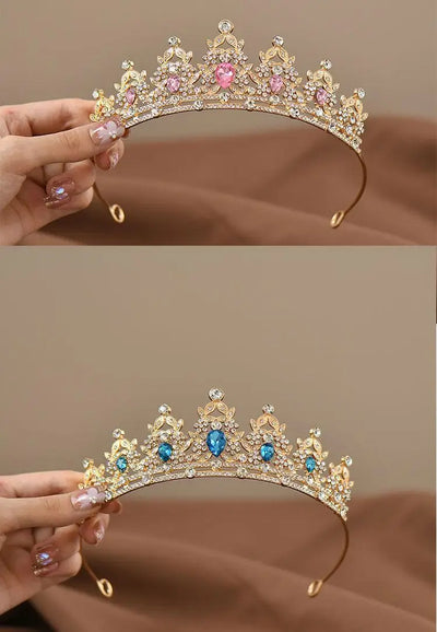 Girls Princess Crown Crystal Tiara for Dance Performance - Smarsty