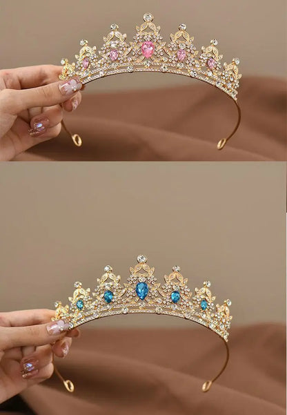 Girls Princess Crown Crystal Tiara for Dance Performance - Smarsty