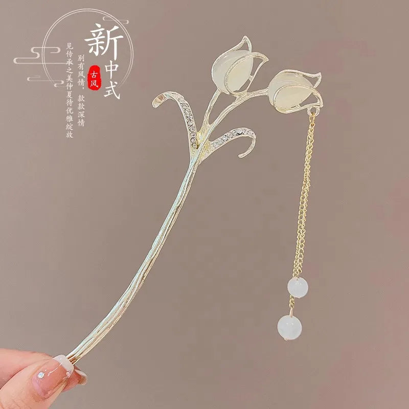 Elegant Flower Tassel Hair Clip for Women - Smarsty