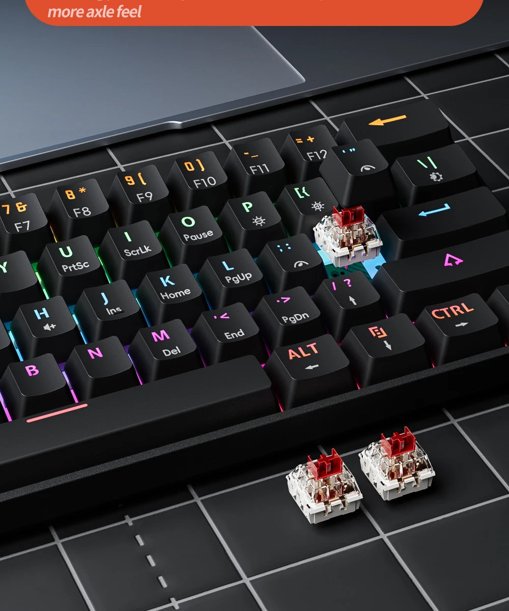 Compact 61Key Esports Mechanical Keyboard Hot Swappable RGB