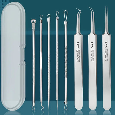 Stainless Steel Blackhead Remover Kit for Clear Skin - Smarsty
