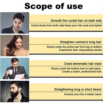 Electric Hot Comb Straightener for Quick Beard Styling - Smarsty