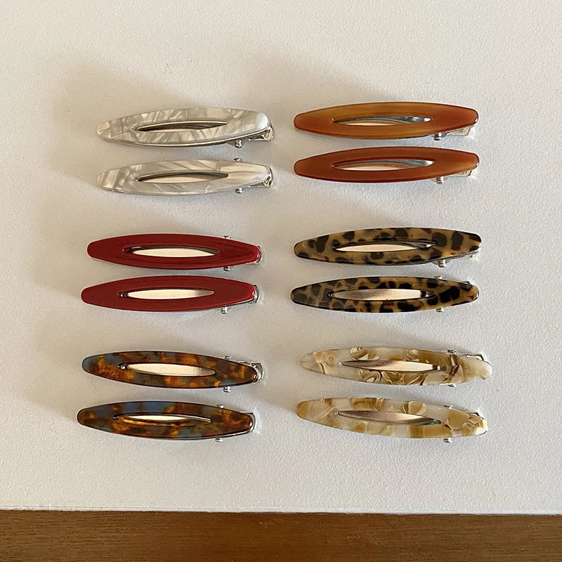 Colorful Acetate Hair Clips Set for Stylish Women - Smarsty