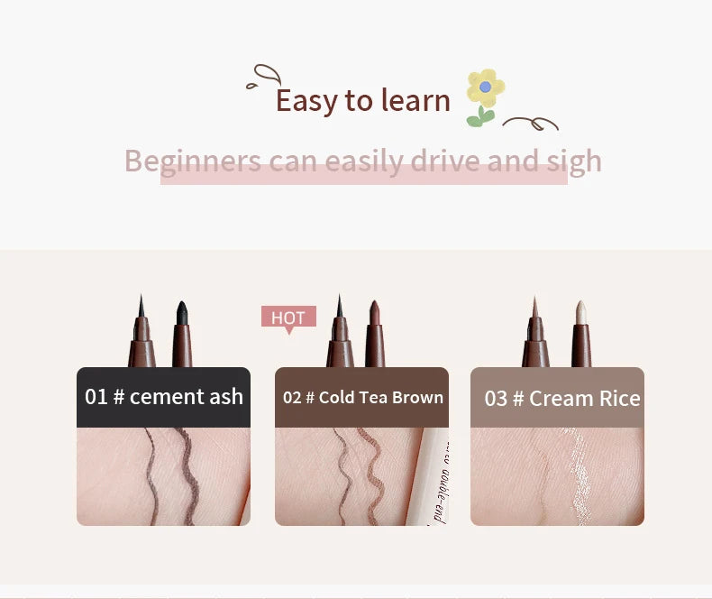 Double Head Eyeliner Pen with Fine Tip Waterproof - Smarsty