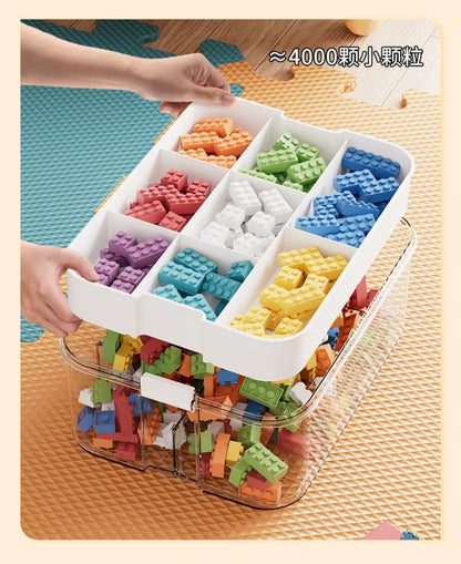 Plastic Lego Storage Box Children Jigsaw Puzzle Building Block Lego Container Classification Part Sort Box Kidroom Toy Organizer