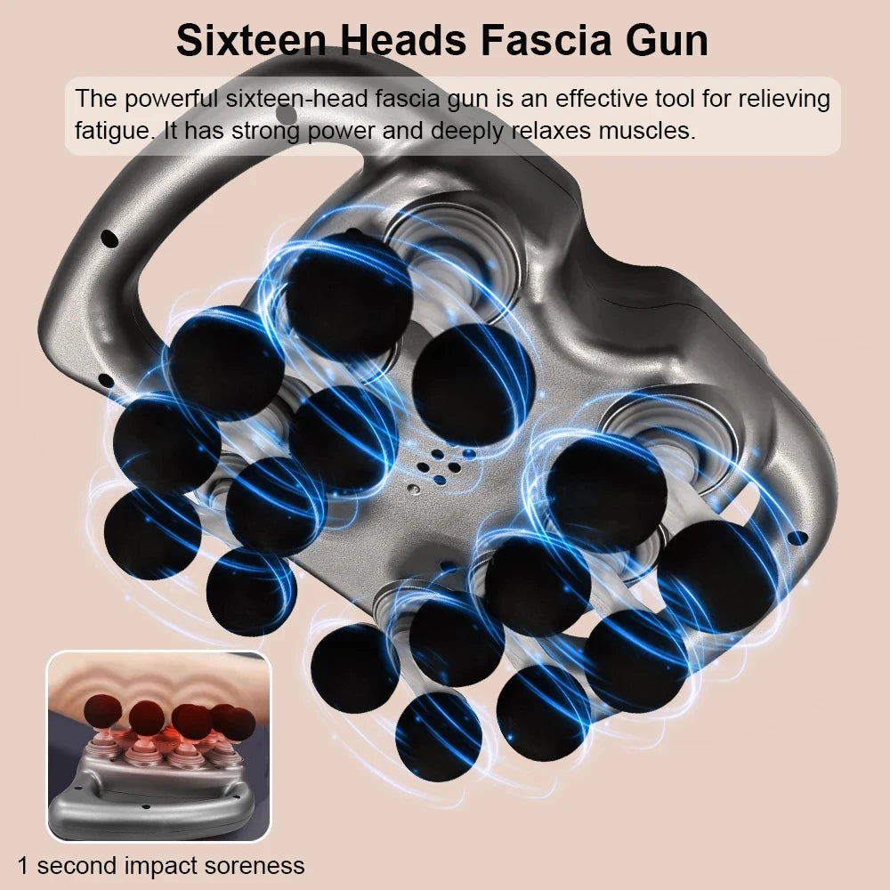 Professional Muscle Massage Gun with 16 Adjustable Heads - Smarsty