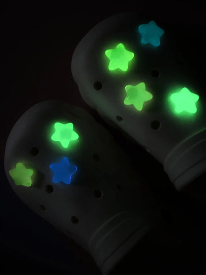 7 pcs set for Clogs Glow-in-the-dark star detachable accessory shoe charms decoration