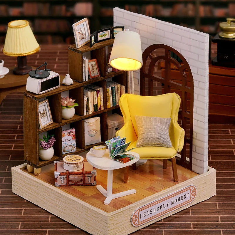 Mini Doll House DIY 3D Puzzle Assembly Building Model Toys Home Bedroom Decoration With Furniture Wooden Craft Gifts DollHouses by Smarsty