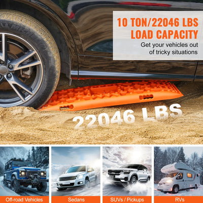 SucceBuy 10 TON Traction Boards with PP Material Recovery Boards for Off-road Vehicle Car Pickup SUV RV Pair Tire Traction Mats - Smarsty