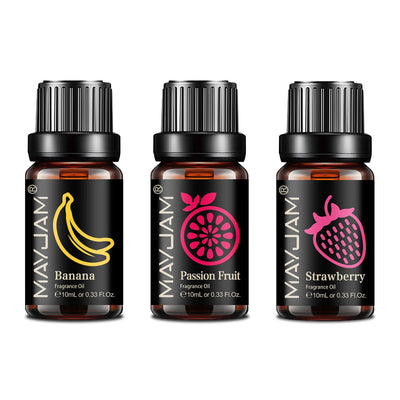 MAYJAM Fruit Essential Oil 10ml Cherry Banana Papaya Grape Litchi Guava Kiwifruit Pear Fig Fragrance Oil for Diffuser Candle - Smarsty