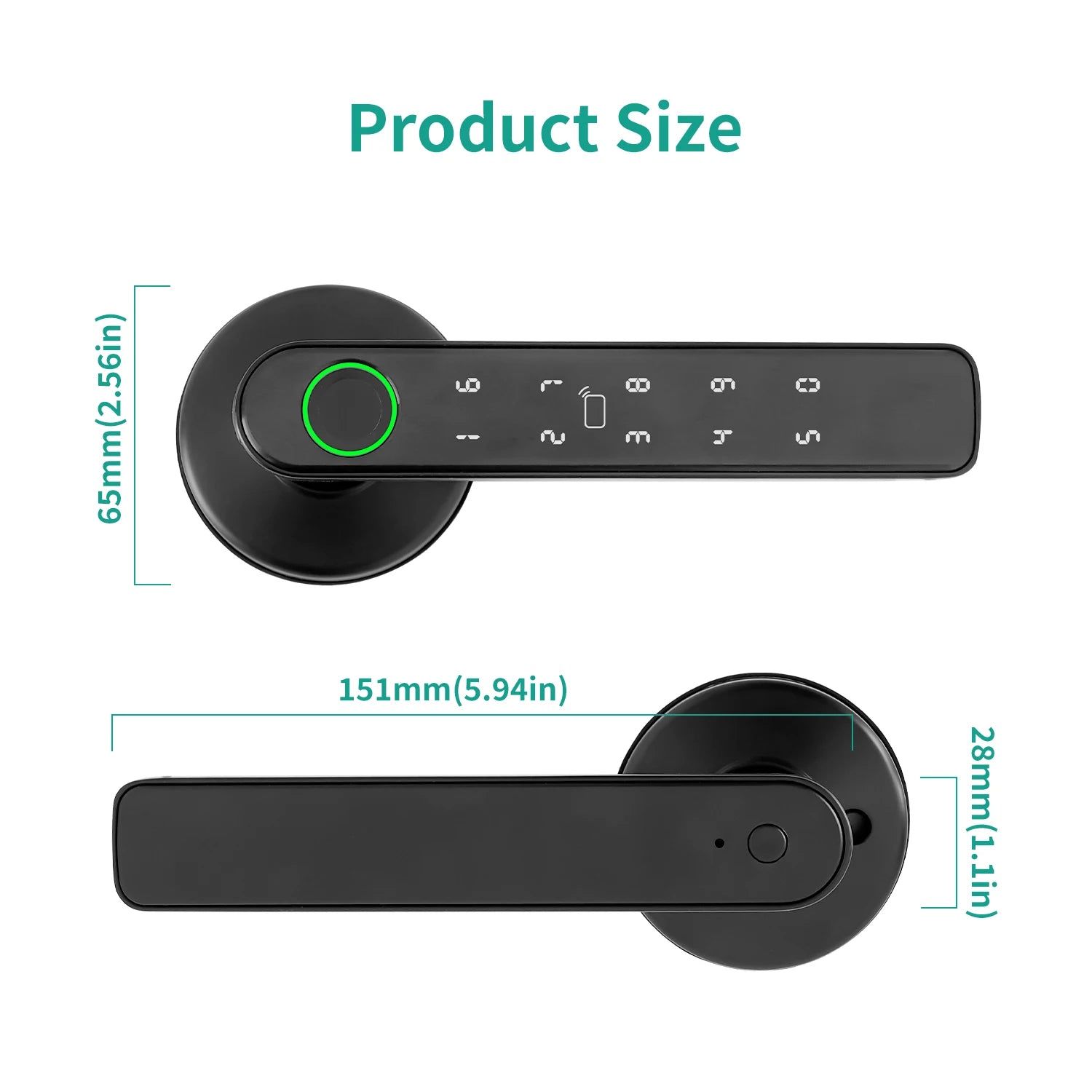 Tuya 5-in-1 Smart Door Lock with Fingerprint Access - Smarsty