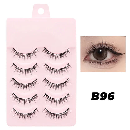 DINGSEN 5 Pairs Soft Natural Long False Eyelashes - Smarsty