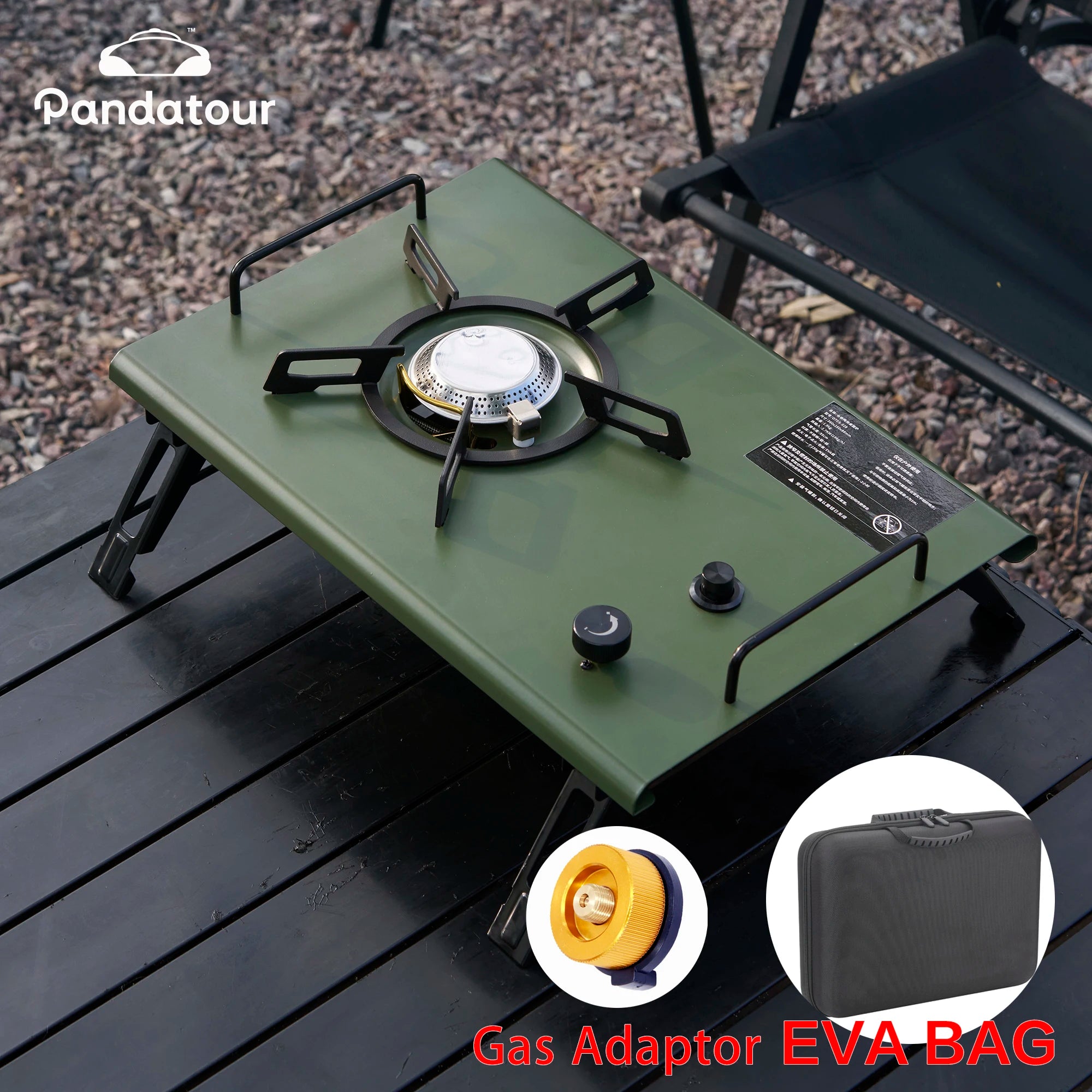 Pandatour Outdoor IGT Camping Stove Durable Copper Head Easy Equiped One-Touch One lick Ignite Table Stove Tourism Cooker Stove
