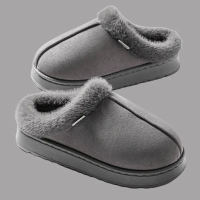 Women's Winter Slippers Non-Slip Indoor House Shoes, Plush Fleece Lined Warm Cotton Slippers with Soft Sole for Home Comfort - Smarsty