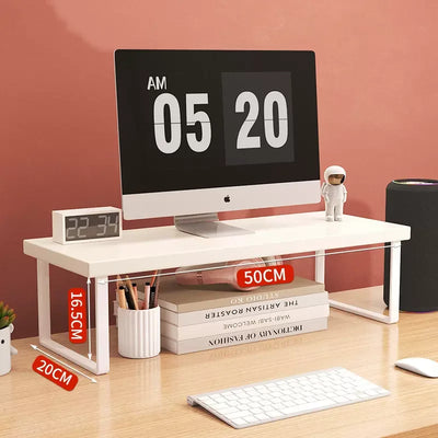 30/40/50cm Monitor Raised Shelf Office Laptop Bracket Desktop Computer Stand Desktop Rack Home Storage Holders Organizer by Smarsty