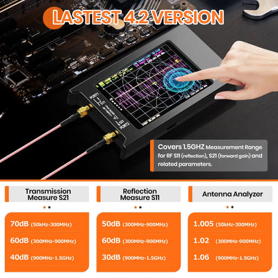 NanoVNA-H4 Vector Network Analyzer with SD Card Slot - Smarsty