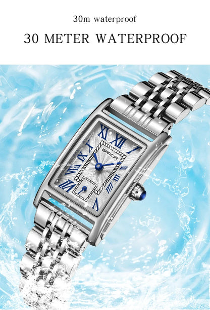 SANDA 1116 Women's Luxury Quartz Watch with Leather Strap - Smarsty