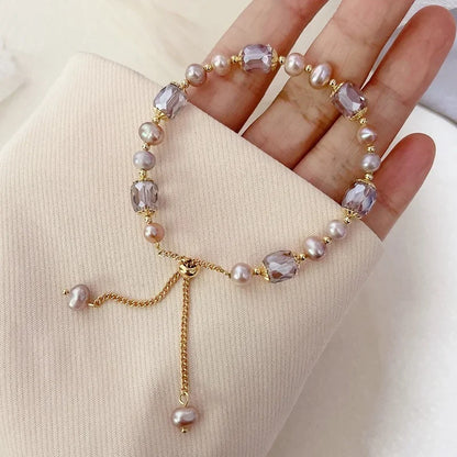 Women's Cherry Blossom Hand Jewelry with Pink Zircon - Smarsty