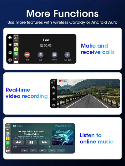 7 Inch Motorcycle GPS Navigation With Wireless CarPlay IP67 - Smarsty