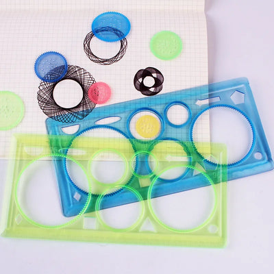 Geometry Spirograph Drawing Stencils Set Painting Template Art Crafts Creative Kids Educational Toy Variety of Flowers Ruler by Smarsty