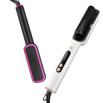 OUDIM Ionic Hair Straightener Brush with Six Temperature Settings - Smarsty