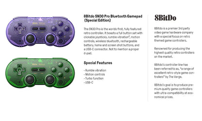 8Bitdo SN30 Pro Bluetooth Gamepad for Nintendo Switch - Smarsty