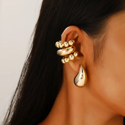 Trendy Vintage Geometric Clip Earrings for No Piercing Style - Smarsty