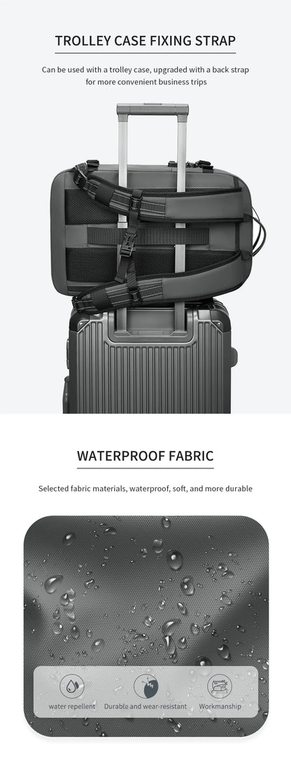 Men Travel Backpack vacuum compression 17 inch Laptop Backpack Business Large Capacity school Backpack Expanded Hiking backpack - Smarsty