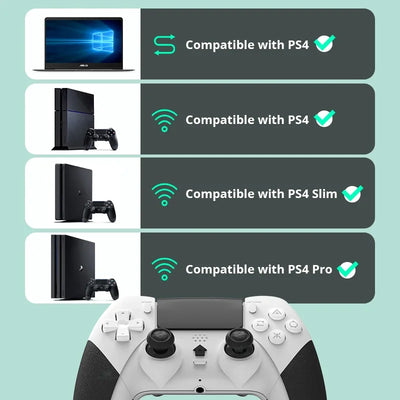 Bluetooth Wireless Controller for PS4 and PC Gaming - Smarsty