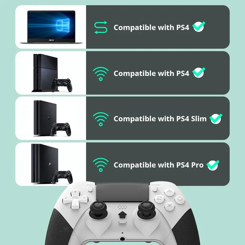 Bluetooth Wireless Controller for PS4 and PC Gaming - Smarsty