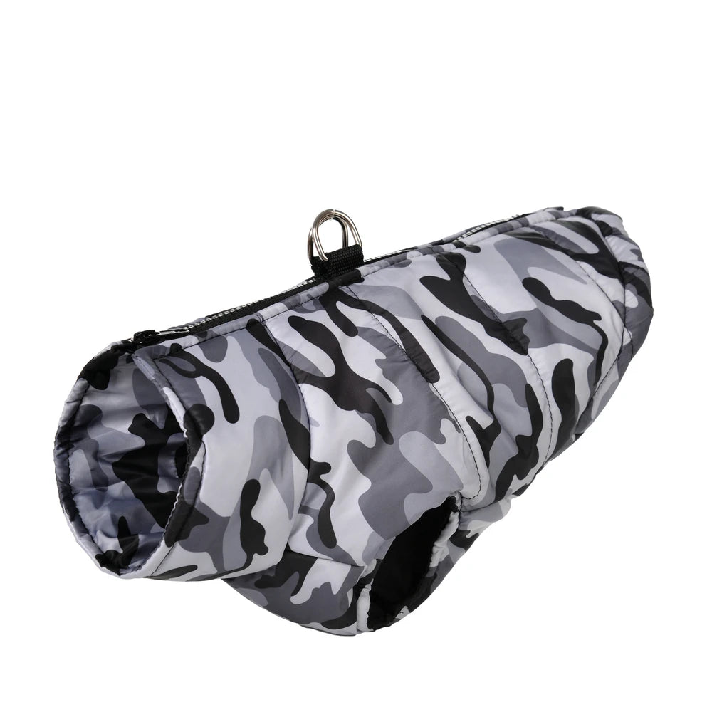 Waterproof Winter Dog Coat with Camouflage Print - Smarsty