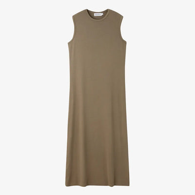 AS 2024 summer woman clothes cardigan Ankle Length maxi dress nature fiber ribbing fabric clothing  ( Ship in 1 day) - Smarsty