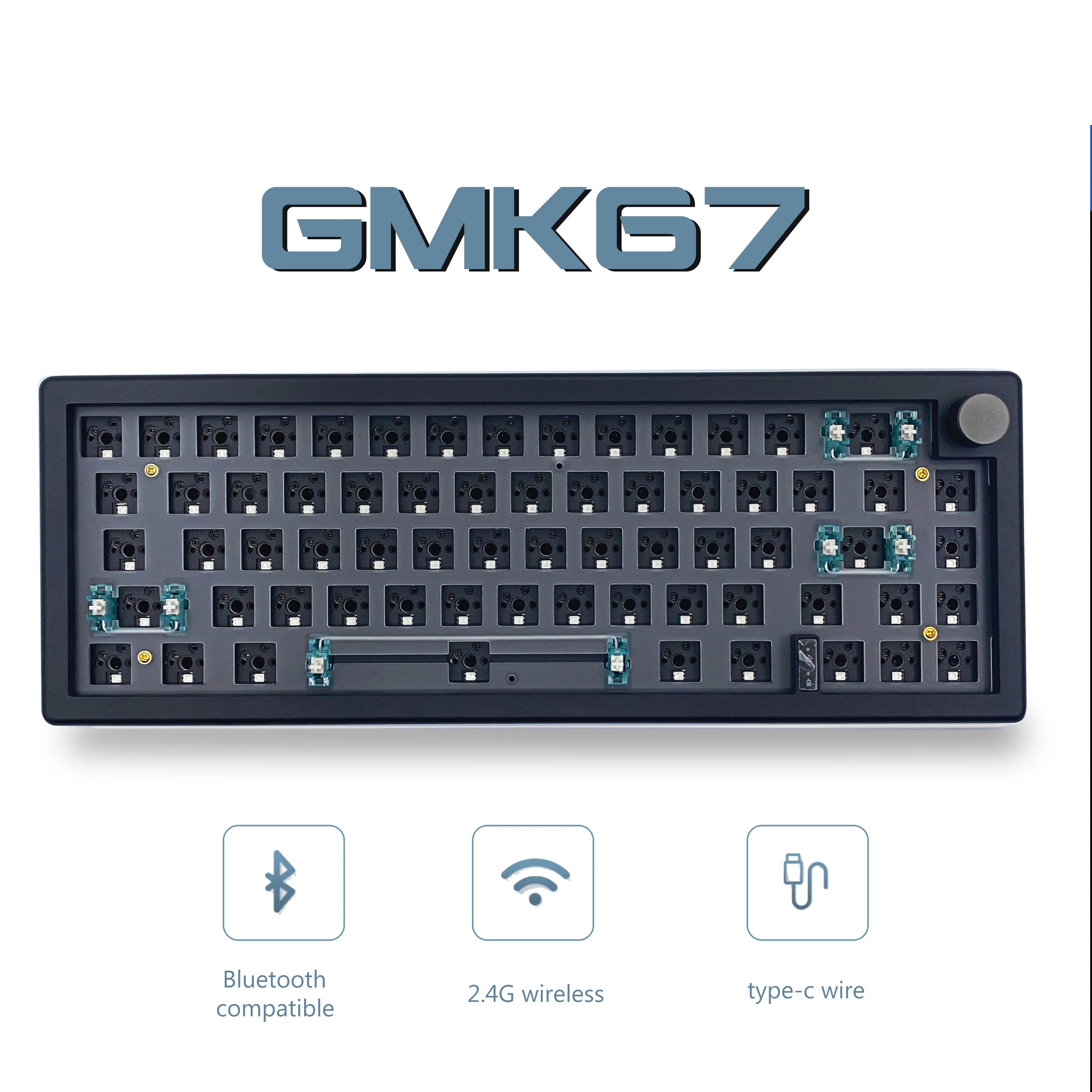 Gasket Mechanical Keyboard Kit Bluetooth With Hot Swappable