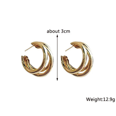 Gold Color Dangle Earrings for Women with Unique Punk Style - Smarsty