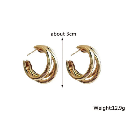 Gold Color Dangle Earrings for Women with Unique Punk Style - Smarsty