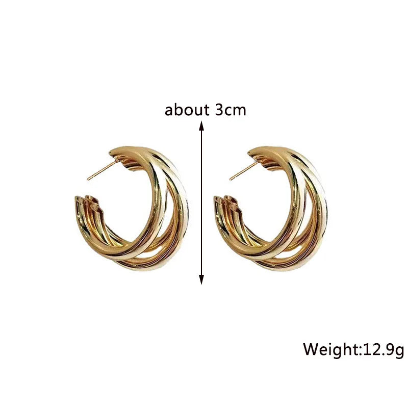 Gold Color Dangle Earrings for Women with Unique Punk Style - Smarsty