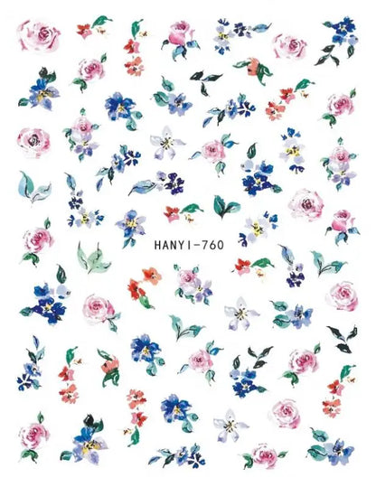3D Colorful Marble Nail Stickers for DIY Art - Smarsty