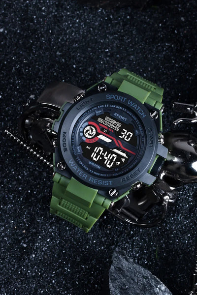 YIKAZE Men's Waterproof Sports Watch with LED Display - Smarsty