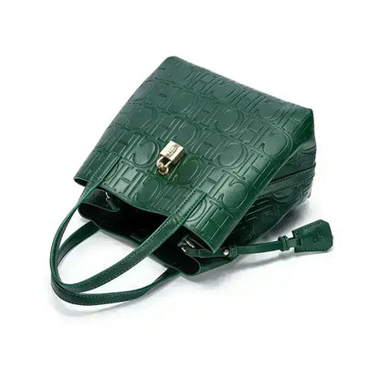 Large Capacity Handbag With Lock Design Luxury Crossbody - Smarsty