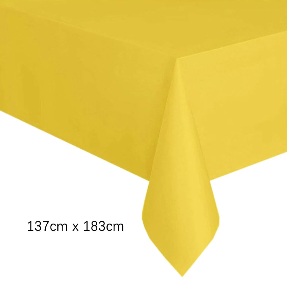 Disposable White Pink Tablecloth for Parties and Weddings - Smarsty