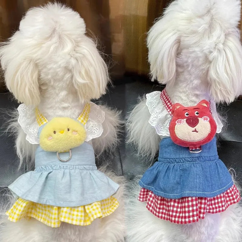 Lace Dog Harness Dress for Small Breed Comfort - Smarsty