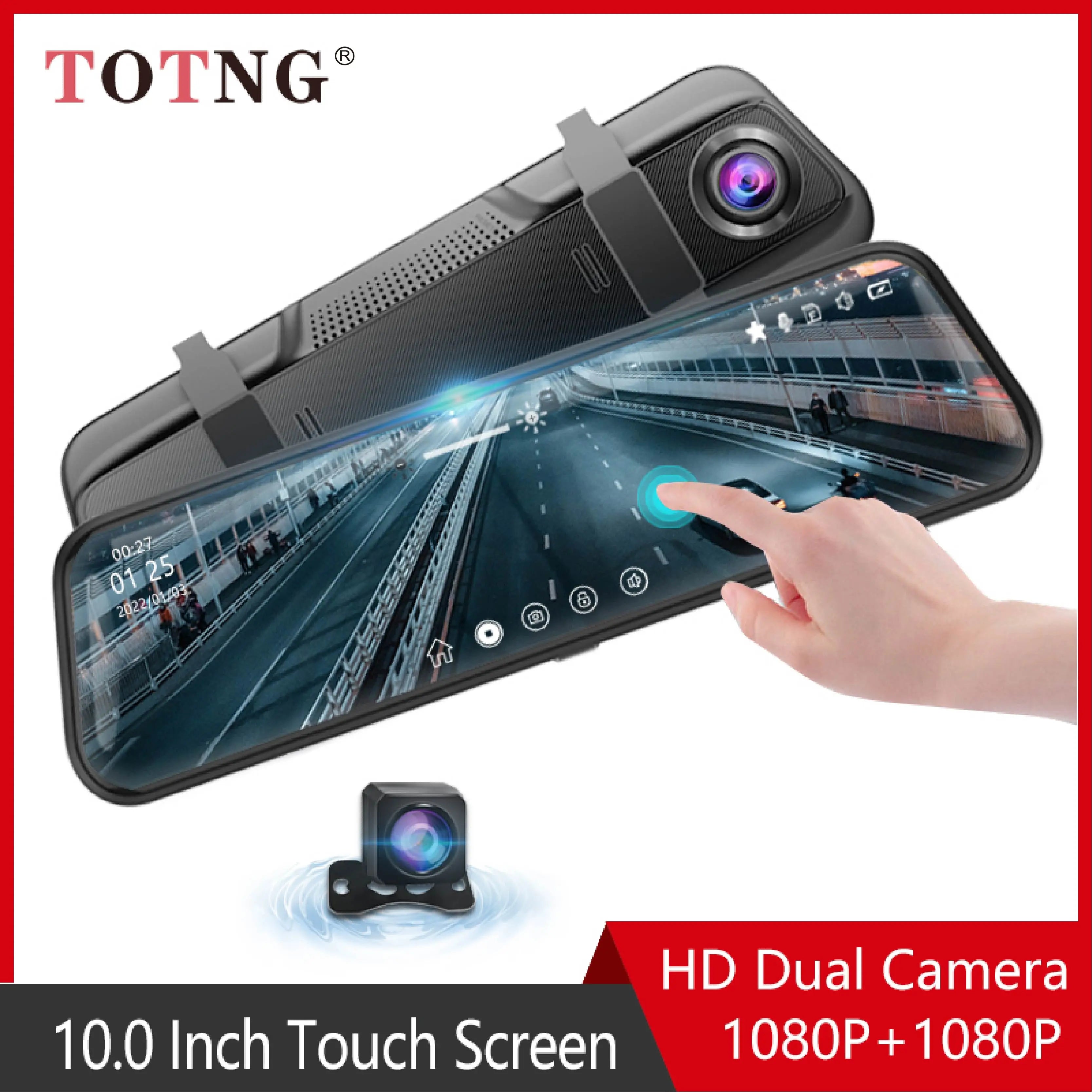 10 Inch Touch Screen Dash Cam Front And Rear Cameras - Smarsty