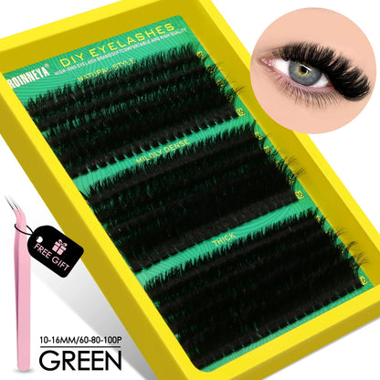 GROINNEYA Fluffy Cluster Lashes Kit for Volume Eyelash Extensions - Smarsty
