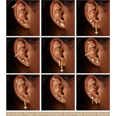Stainless Steel Earrings For Sensitive Ears Slim Flat Back - Smarsty