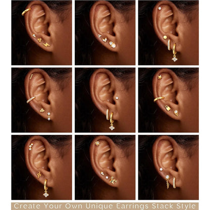 Stainless Steel Earrings For Sensitive Ears Slim Flat Back - Smarsty
