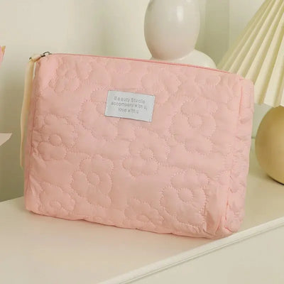 Embroidery Large-Capacity Cosmetic Bag Waterproof Portable Storage Bag Travel Makeup Pouch - Smarsty